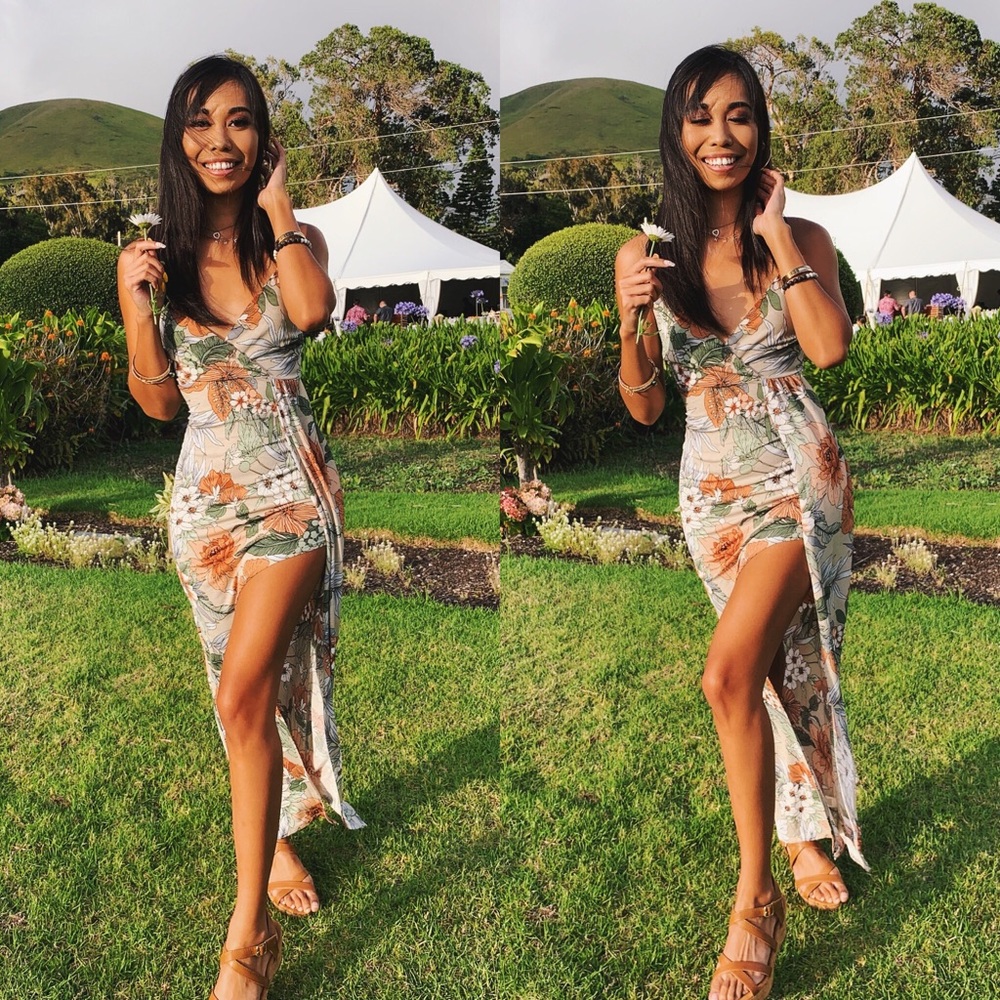 Floral Maxi Dress with Slit🌸